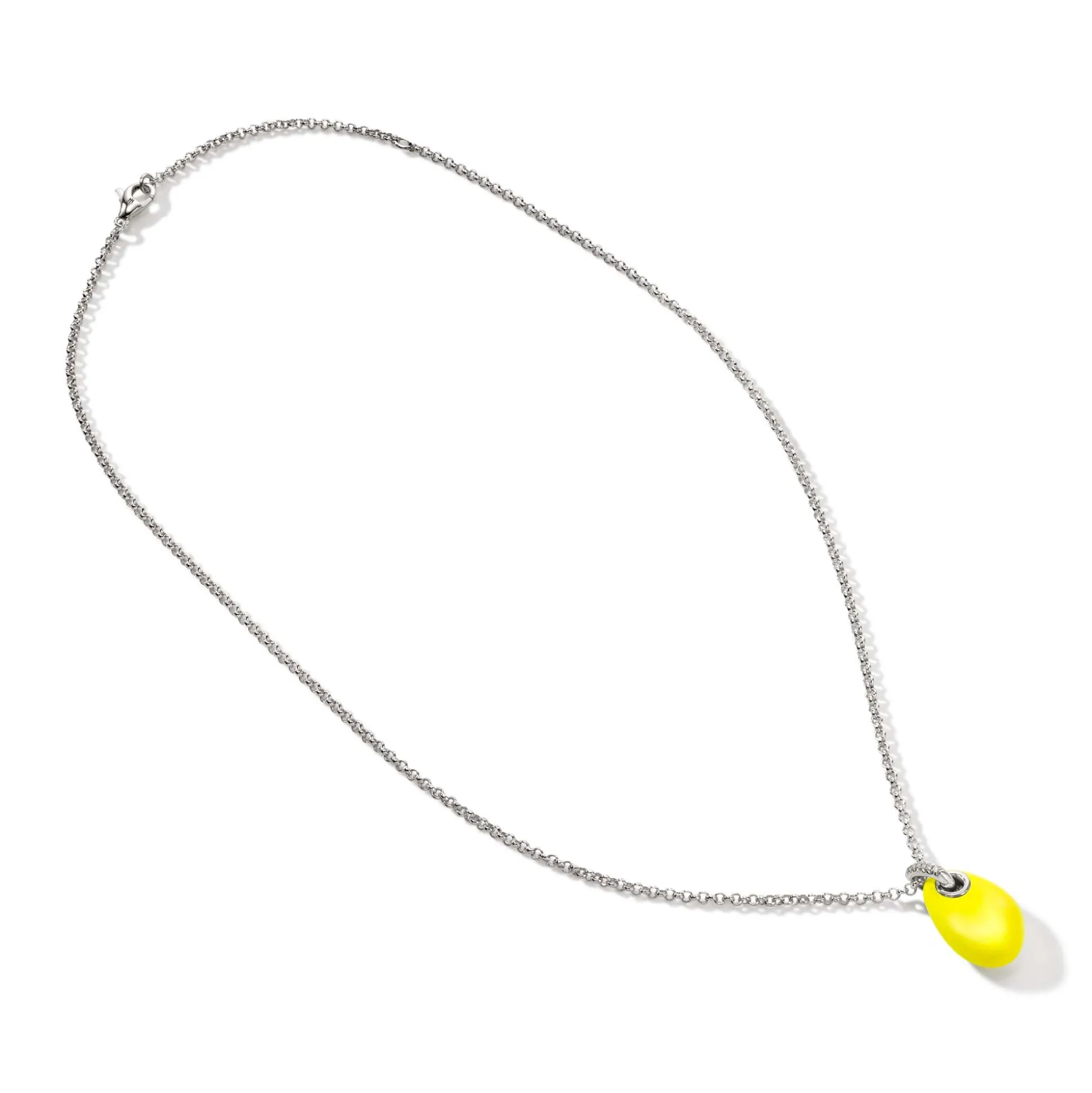 Men John Hardy Tags & Pendants^Pebble Necklace, Sterling Silver, Diamonds