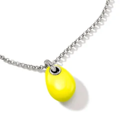 Men John Hardy Tags & Pendants^Pebble Necklace, Sterling Silver, Diamonds