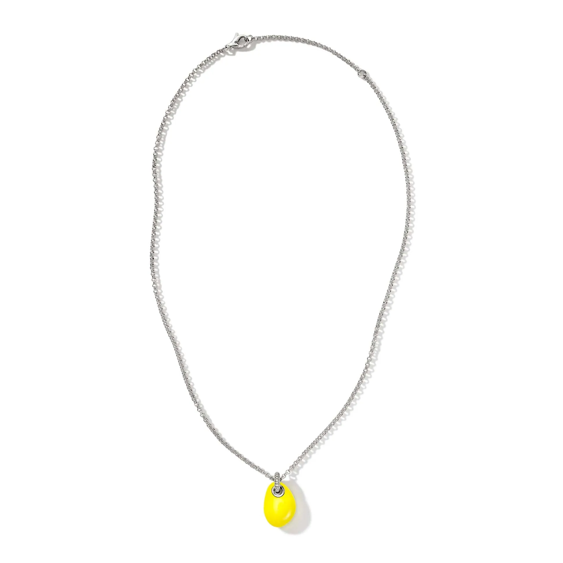 Men John Hardy Tags & Pendants^Pebble Necklace, Sterling Silver, Diamonds