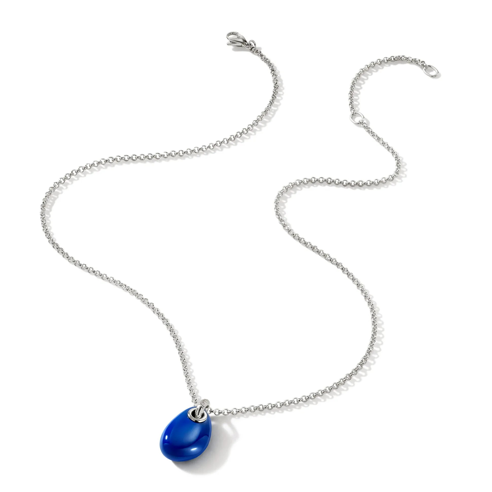 Men John Hardy Tags & Pendants^Pebble Necklace, Sterling Silver, Diamonds