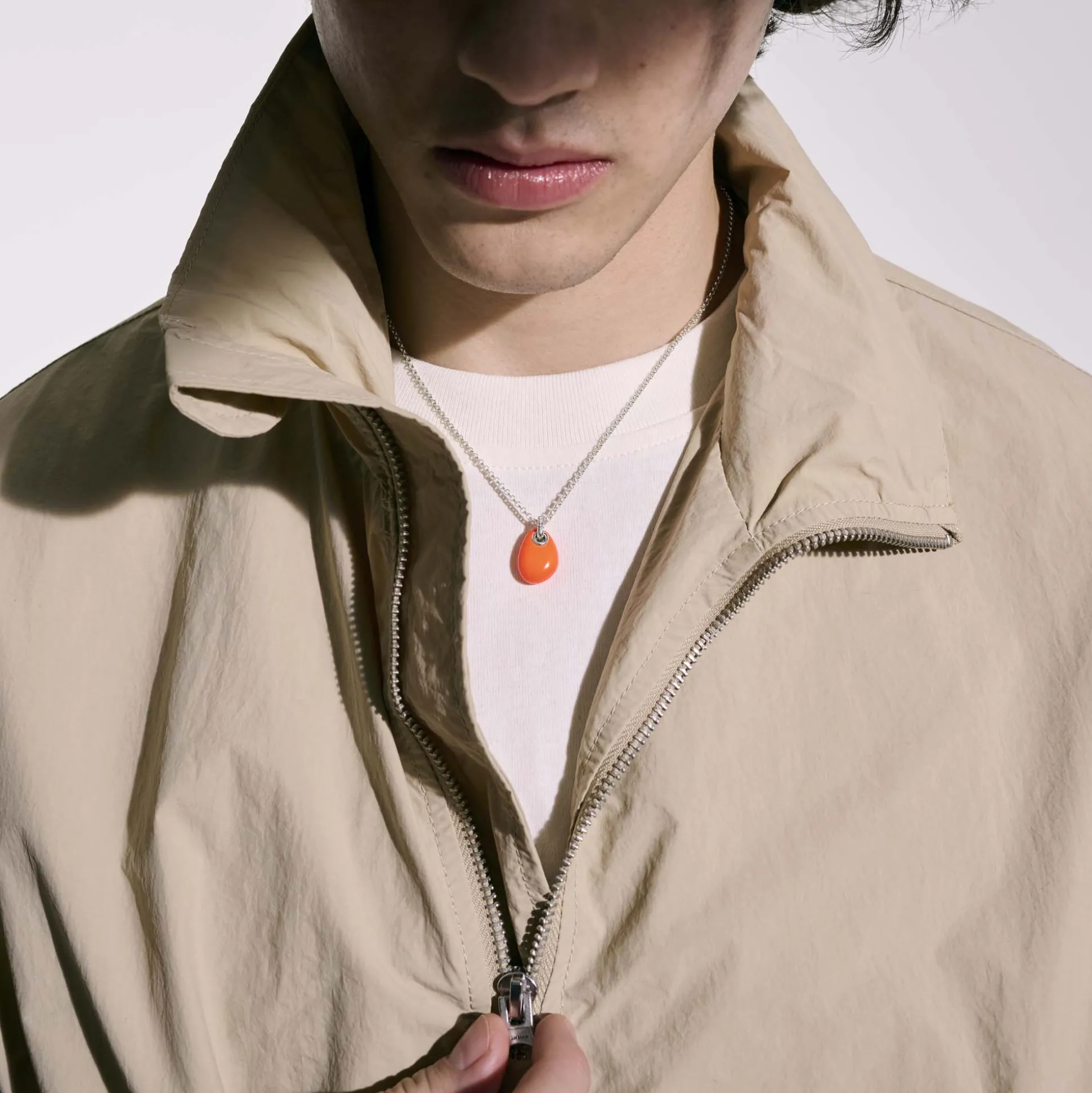 Men John Hardy Tags & Pendants^Pebble Necklace, Sterling Silver, Diamonds