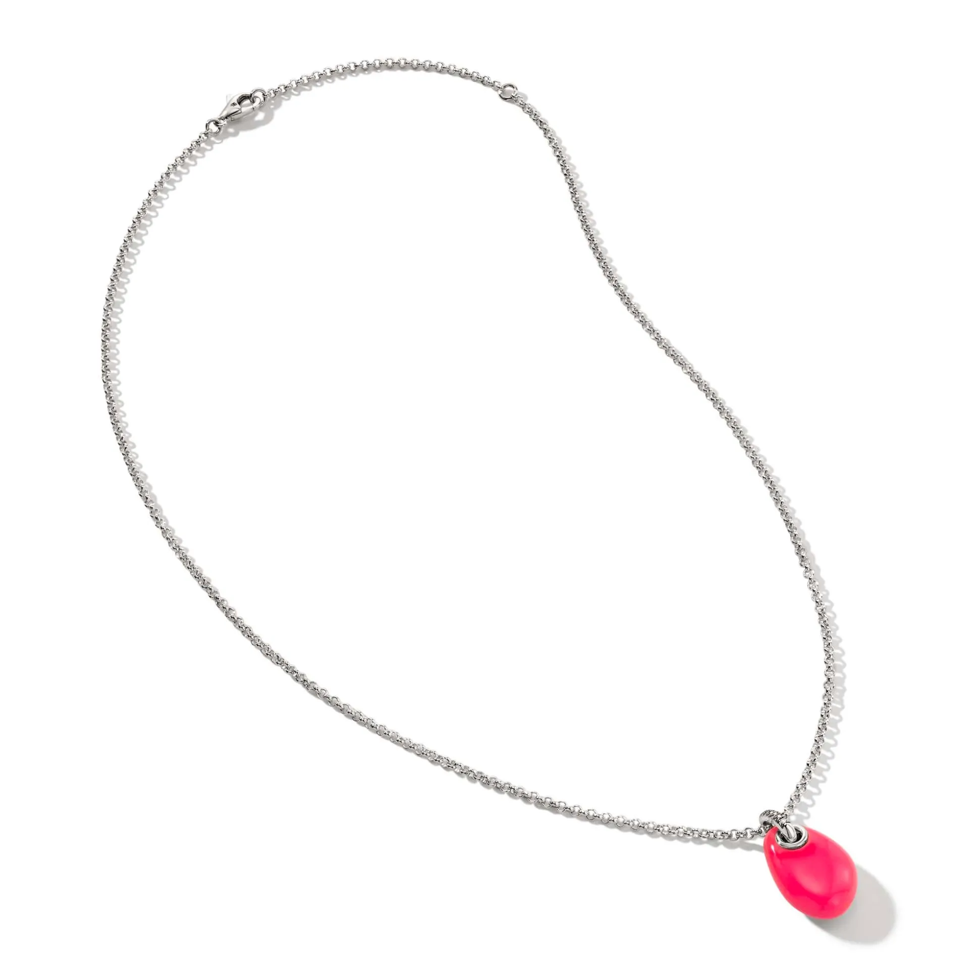 Men John Hardy Tags & Pendants^Pebble Necklace, Sterling Silver, Diamonds