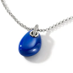 Women John Hardy Pendants^Pebble Necklace, Sterling Silver, Diamonds