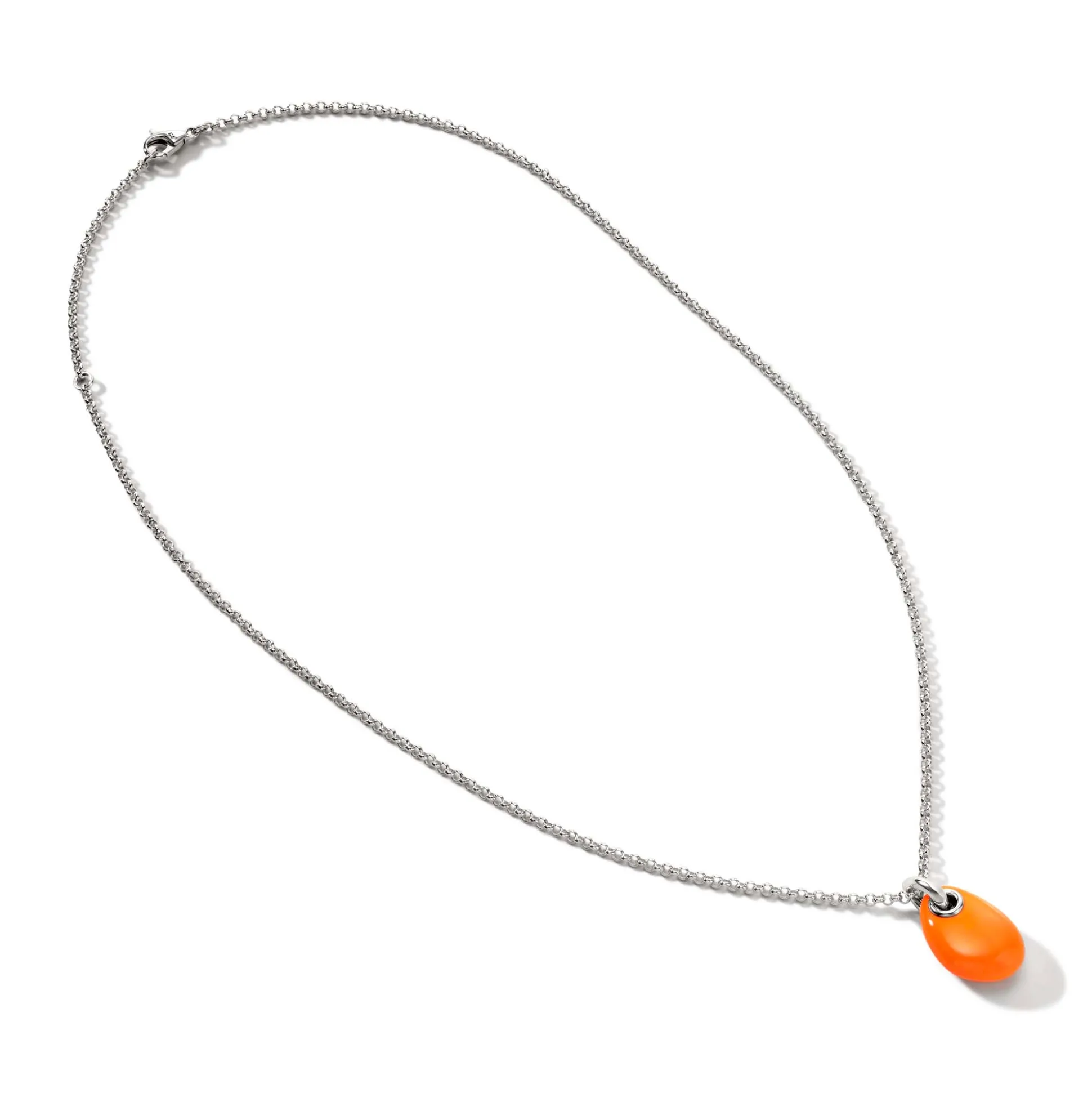 Women John Hardy Pendants^Pebble Necklace, Sterling Silver, Diamonds