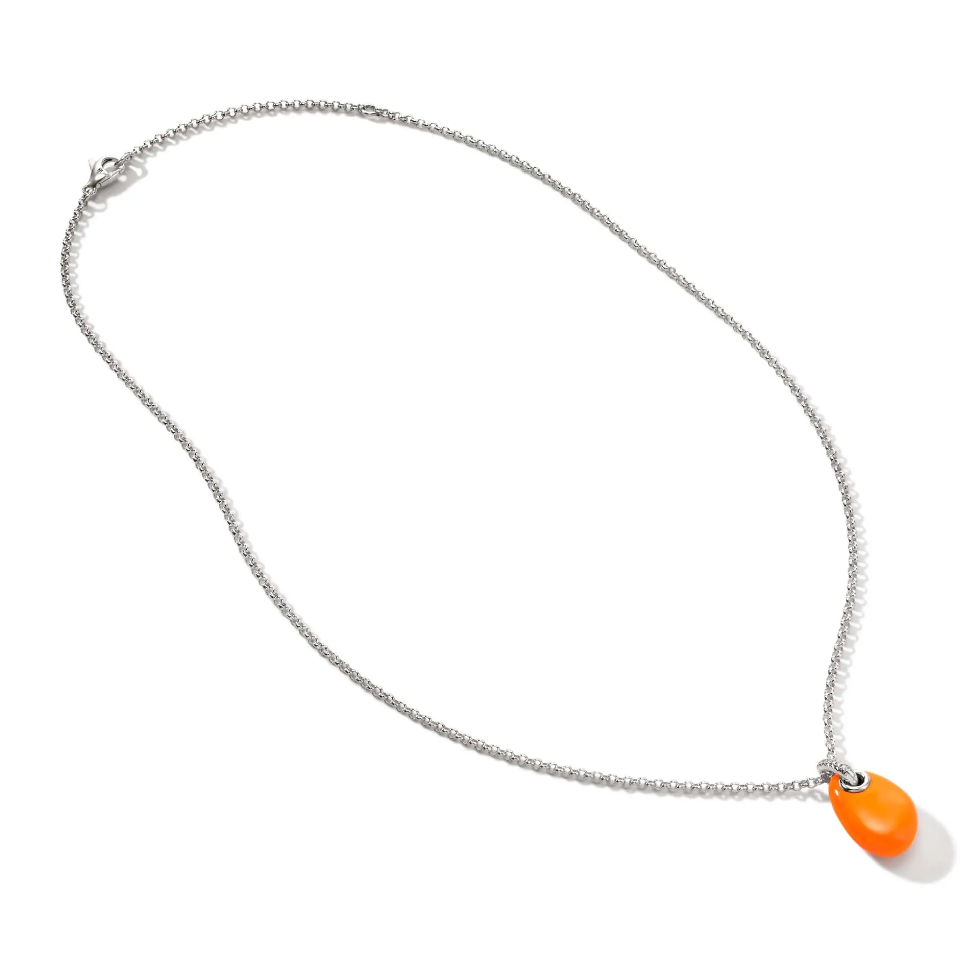 Men John Hardy Tags & Pendants^Pebble Necklace, Sterling Silver, Diamonds