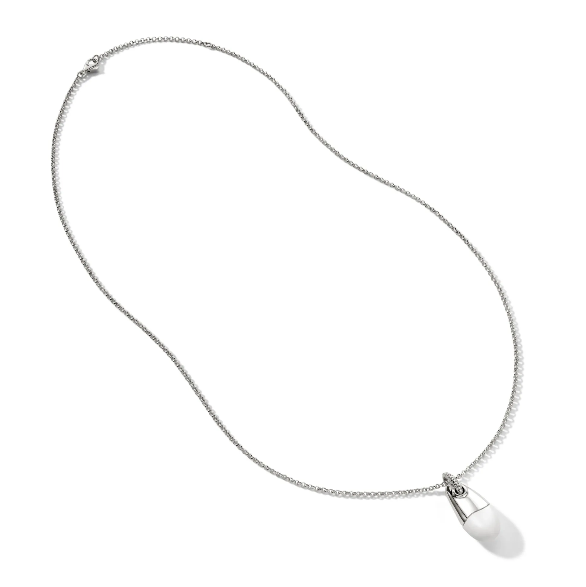 Men John Hardy Tags & Pendants^Pebble Necklace, Sterling Silver, Diamonds