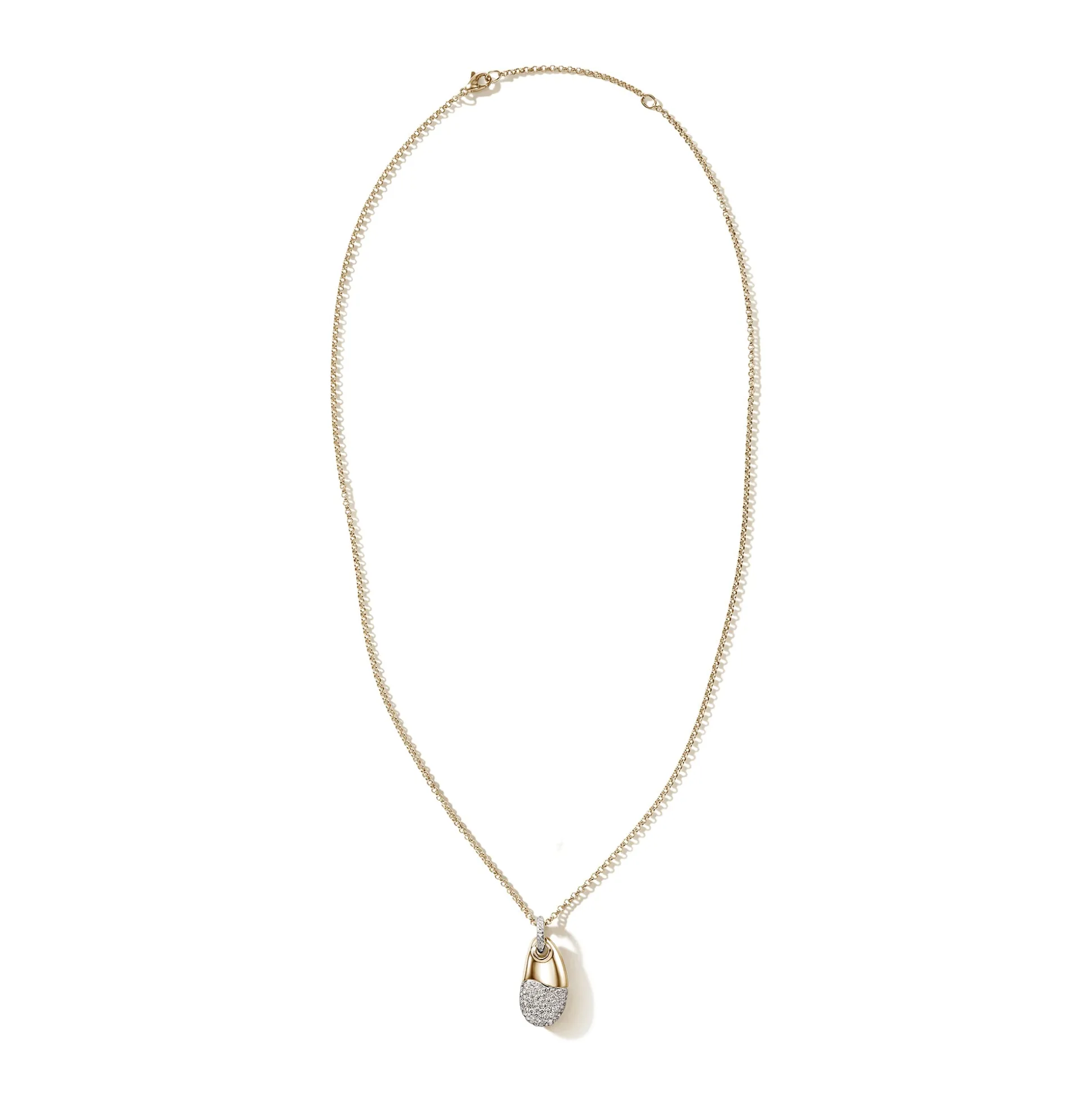 Men John Hardy Tags & Pendants^Pebble Pendant, Sterling Silver, Diamonds