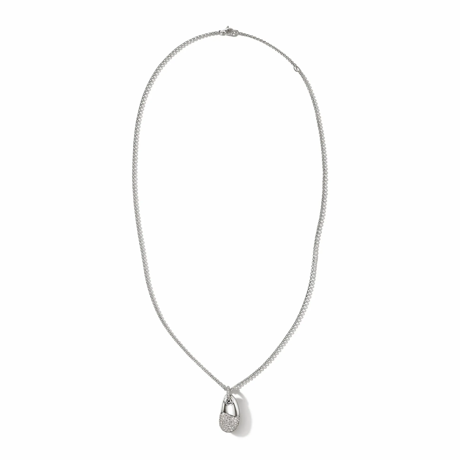 Men John Hardy Tags & Pendants^Pebble Pendant, Sterling Silver, Diamonds
