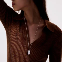 Men John Hardy Tags & Pendants^Pebble Pendant, Sterling Silver, Diamonds