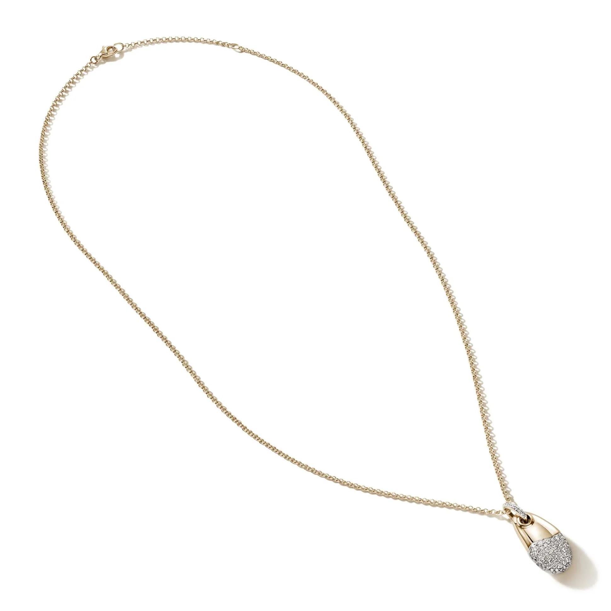 Men John Hardy Tags & Pendants^Pebble Pendant, Sterling Silver, Diamonds