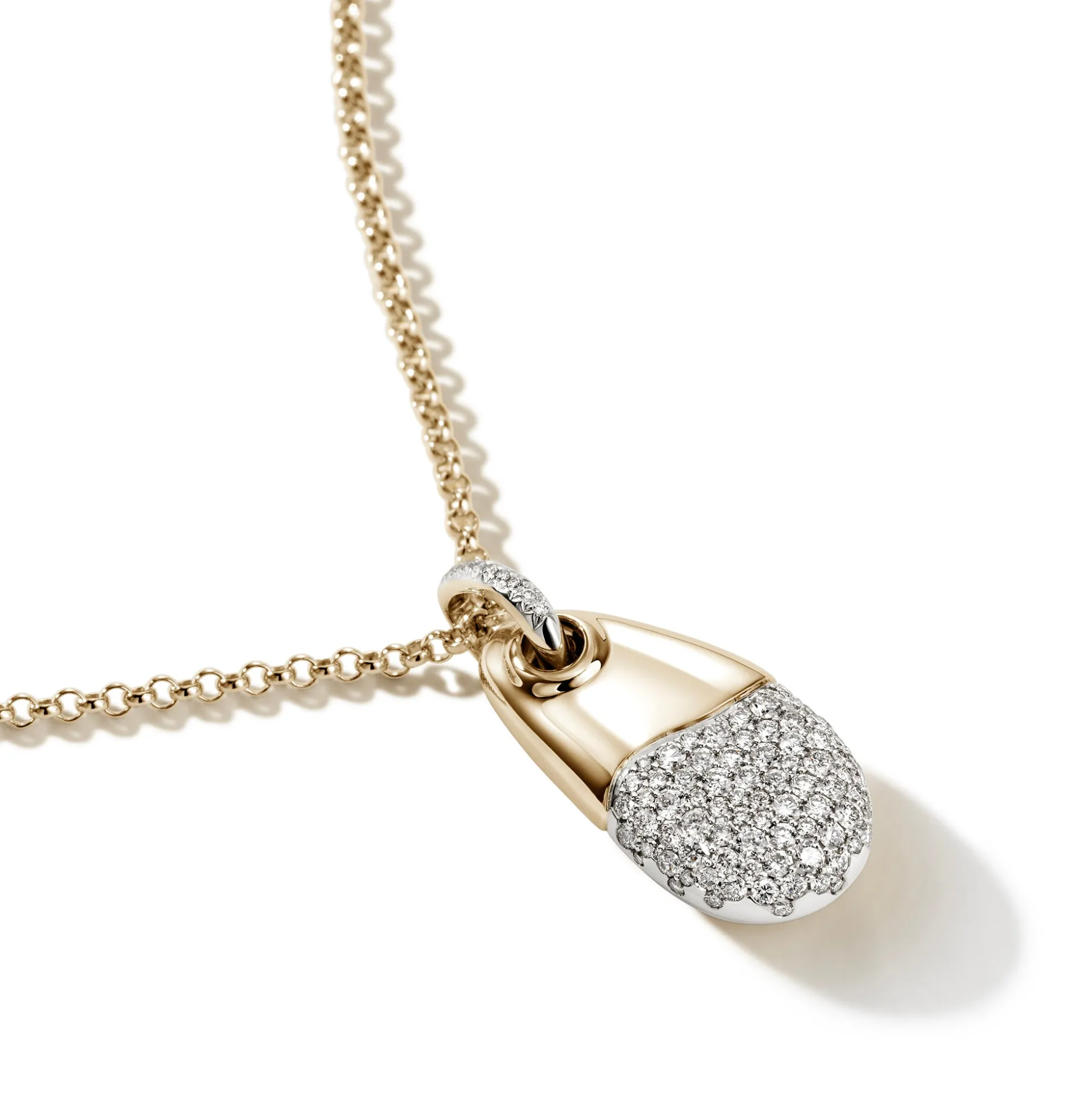 Men John Hardy Tags & Pendants^Pebble Pendant, Sterling Silver, Diamonds