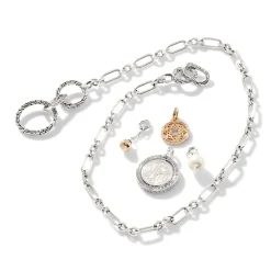 Women John Hardy Pendants^Pendant Keyring Necklace, Silver, Gold, Pearl