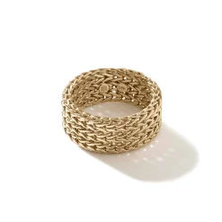 Women John Hardy Soft^Rata Chain Band Ring, Gold, Wide