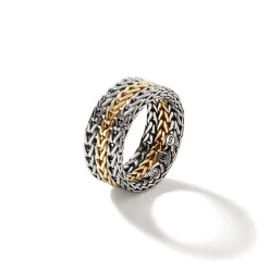 Women John Hardy Soft^Rata Chain Band Ring, Gold, Wide
