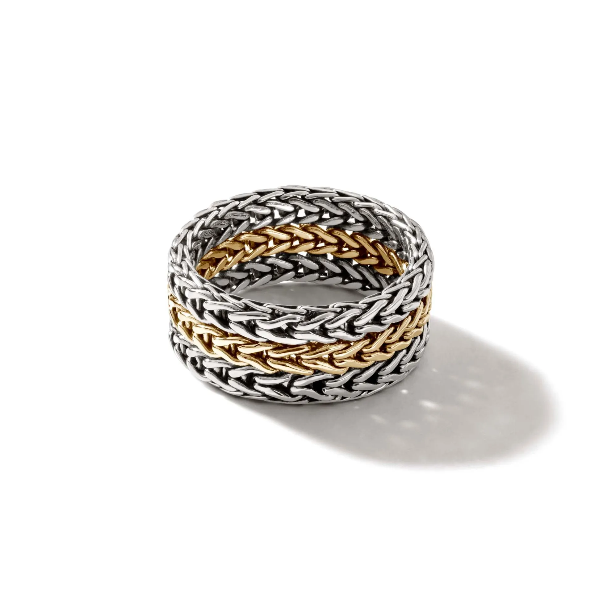 Women John Hardy Soft^Rata Chain Band Ring, Gold, Wide