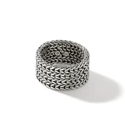 Women John Hardy Soft^Rata Chain Band Ring, Gold, Wide