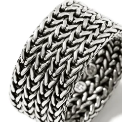 Women John Hardy Soft^Rata Chain Band Ring, Sterling Silver, Wide