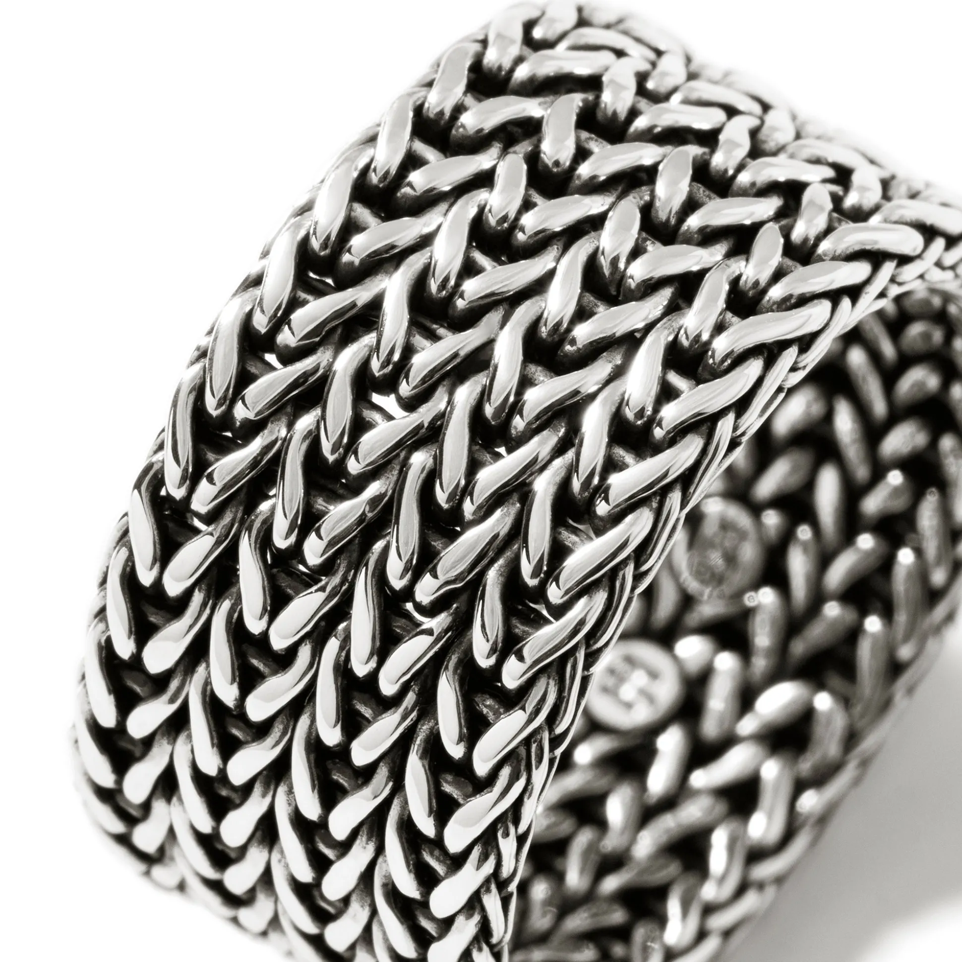 Women John Hardy Soft^Rata Chain Band Ring, Sterling Silver, Wide