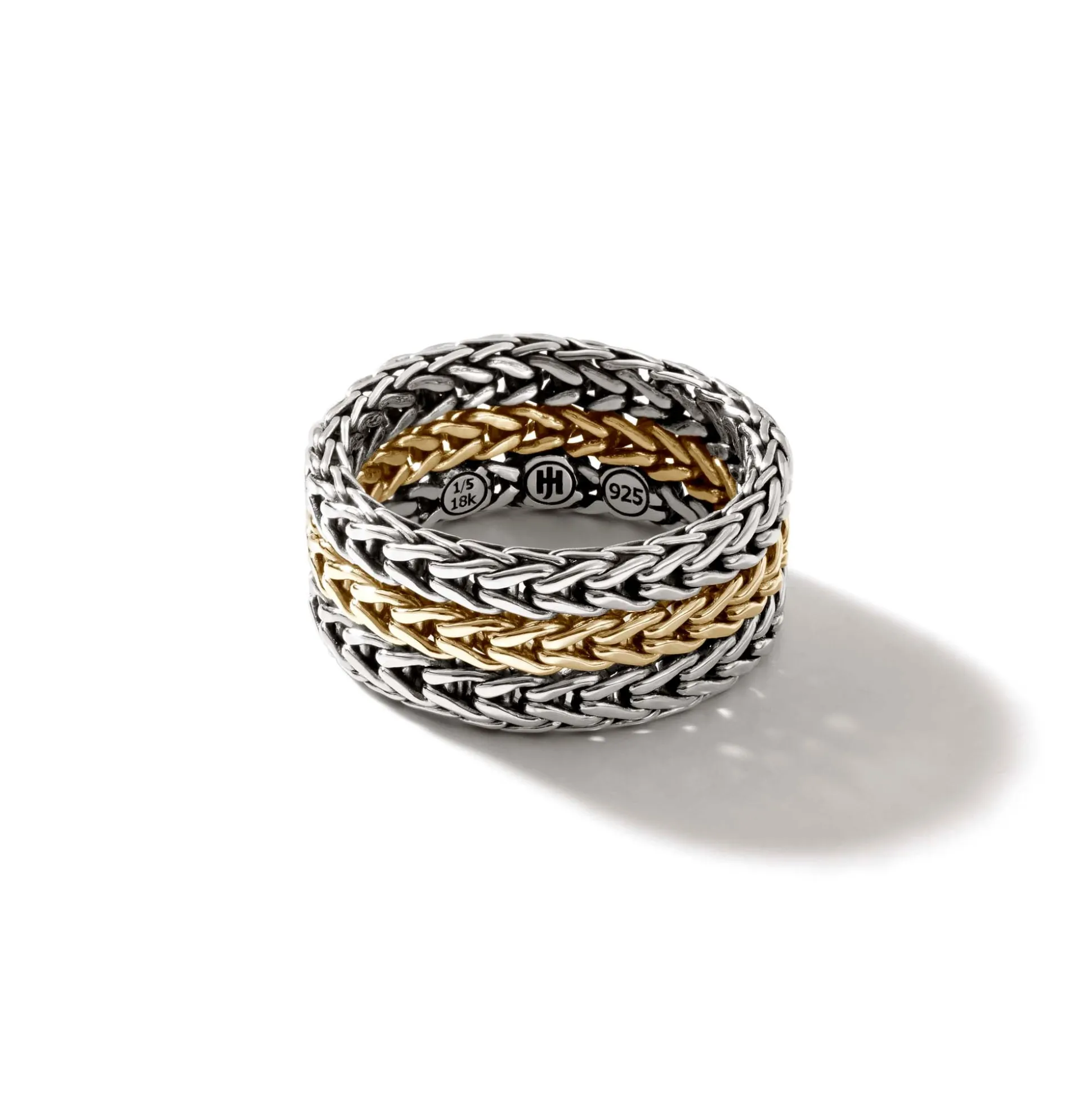 Women John Hardy Soft^Rata Chain Band Ring, Sterling Silver, Wide