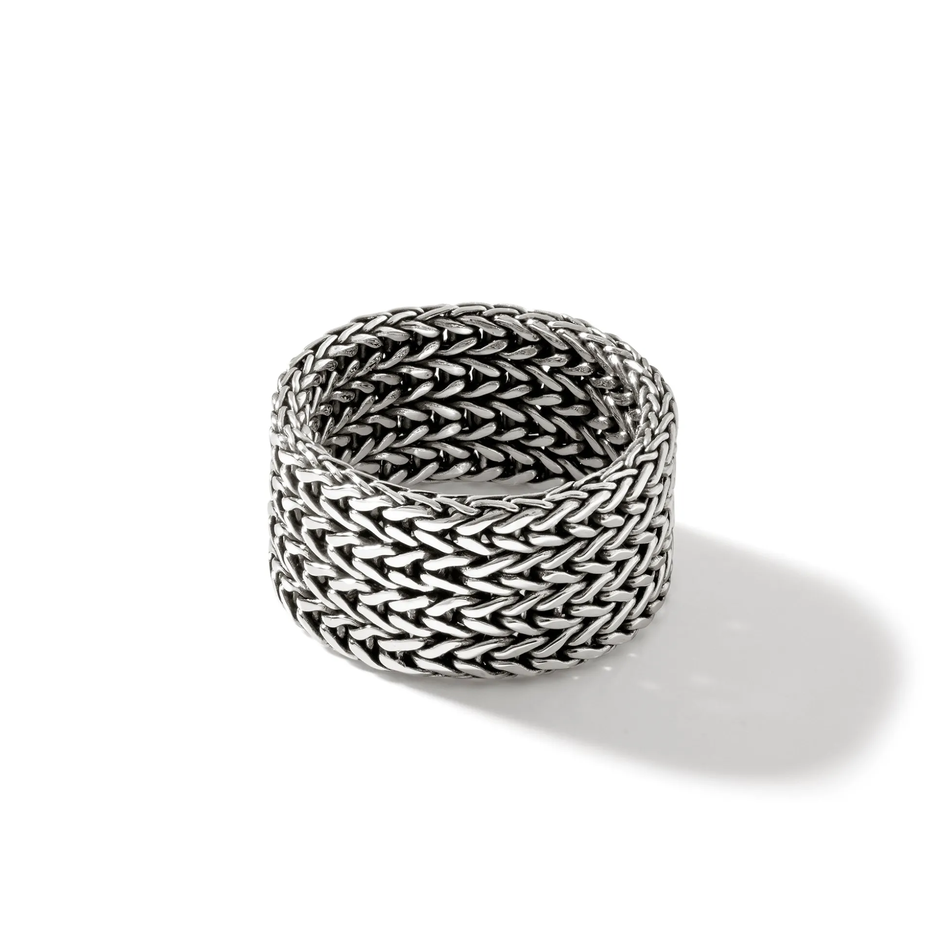 Women John Hardy Soft^Rata Chain Band Ring, Sterling Silver, Wide