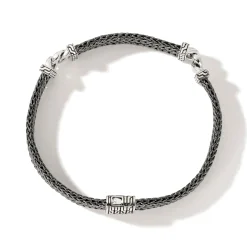 Men John Hardy Chains^Rata Chain Bracelet, Dark Silver, Diamonds