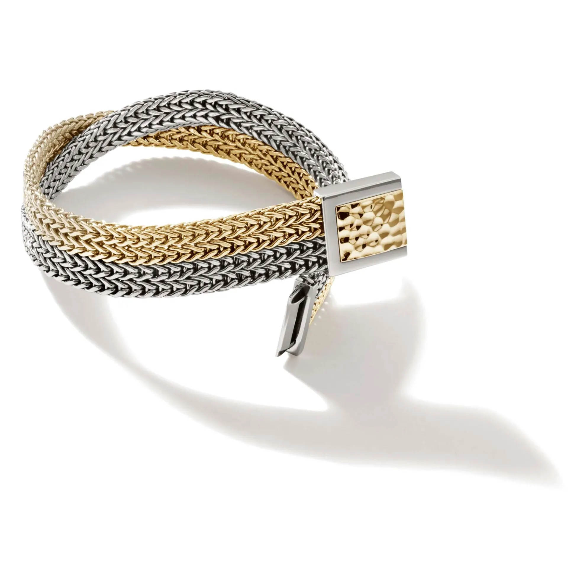 Men John Hardy Chains^Rata Chain Crossover Bracelet, Gold, Silver