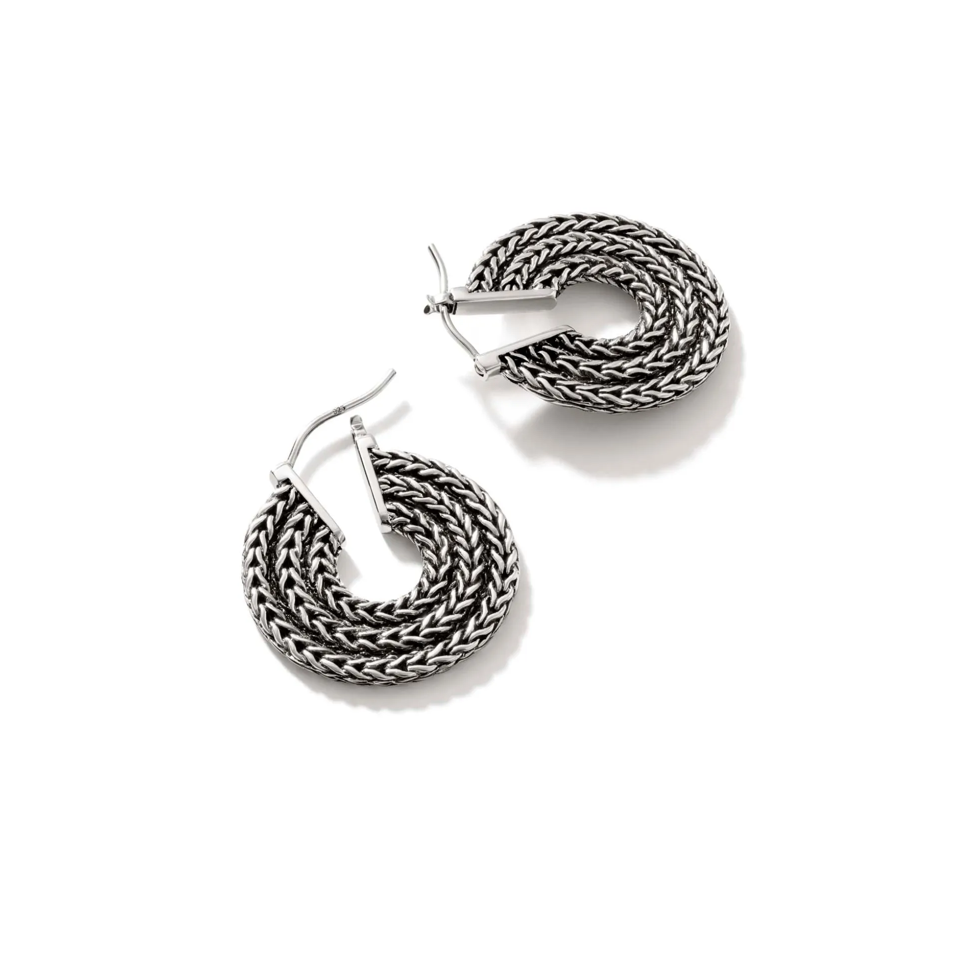 Women John Hardy Statement^Rata Chain Hoop Earring, Sterling Silver