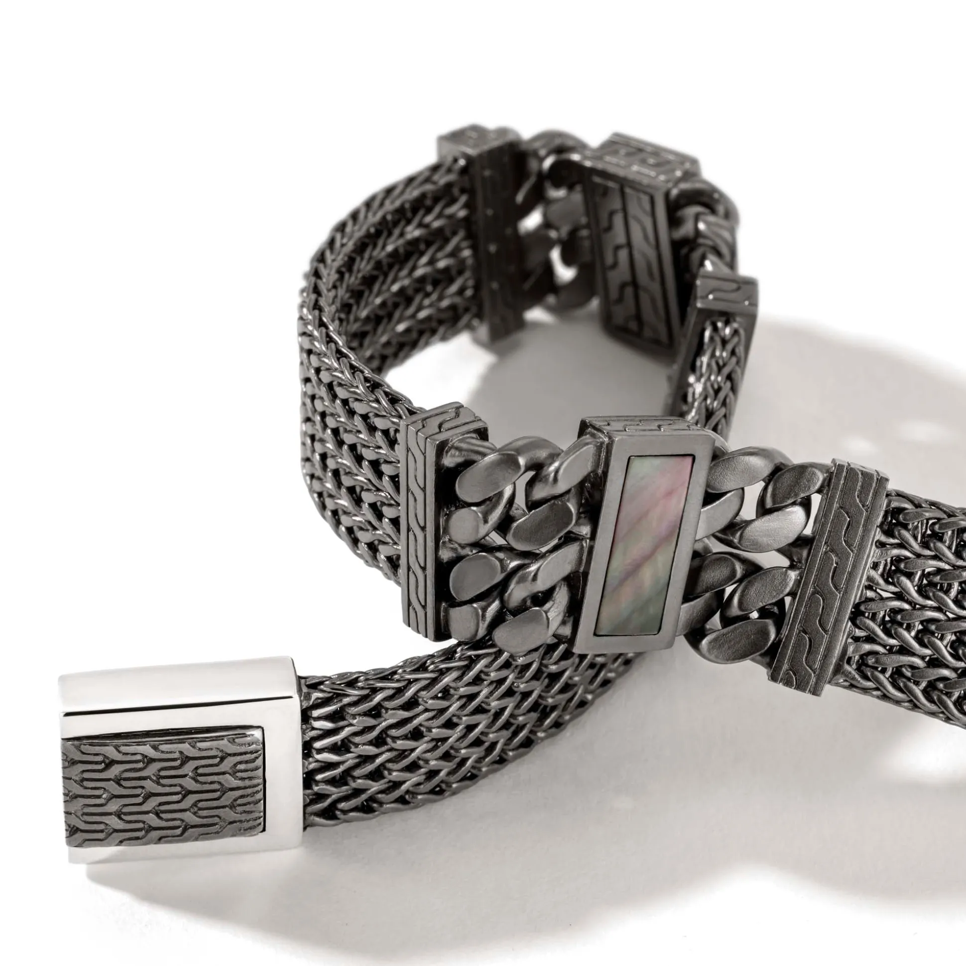Men John Hardy Chains^Rata Chain Inlay Bracelet, Silver, Gemstone