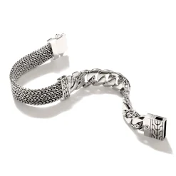 Men John Hardy Chains^Rata Curb Chain Bracelet, Sterling Silver