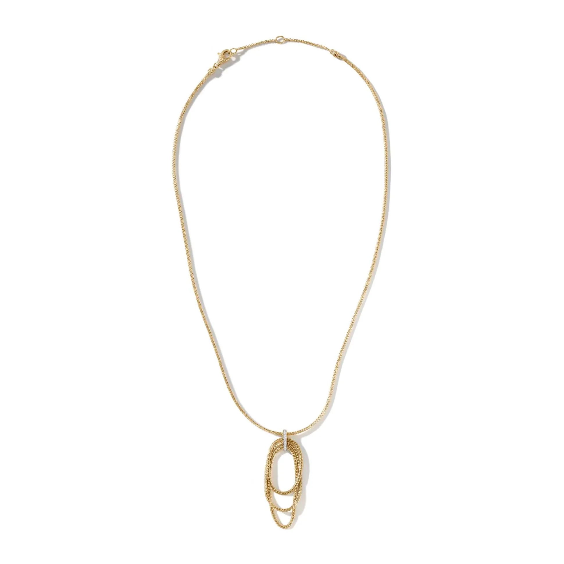 Women John Hardy Pendants^Soft Chain Pendant Necklace, Gold, Diamonds