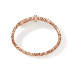 Men John Hardy Cuffs^Spear Flex Cuff, Dark Silver, Diamonds