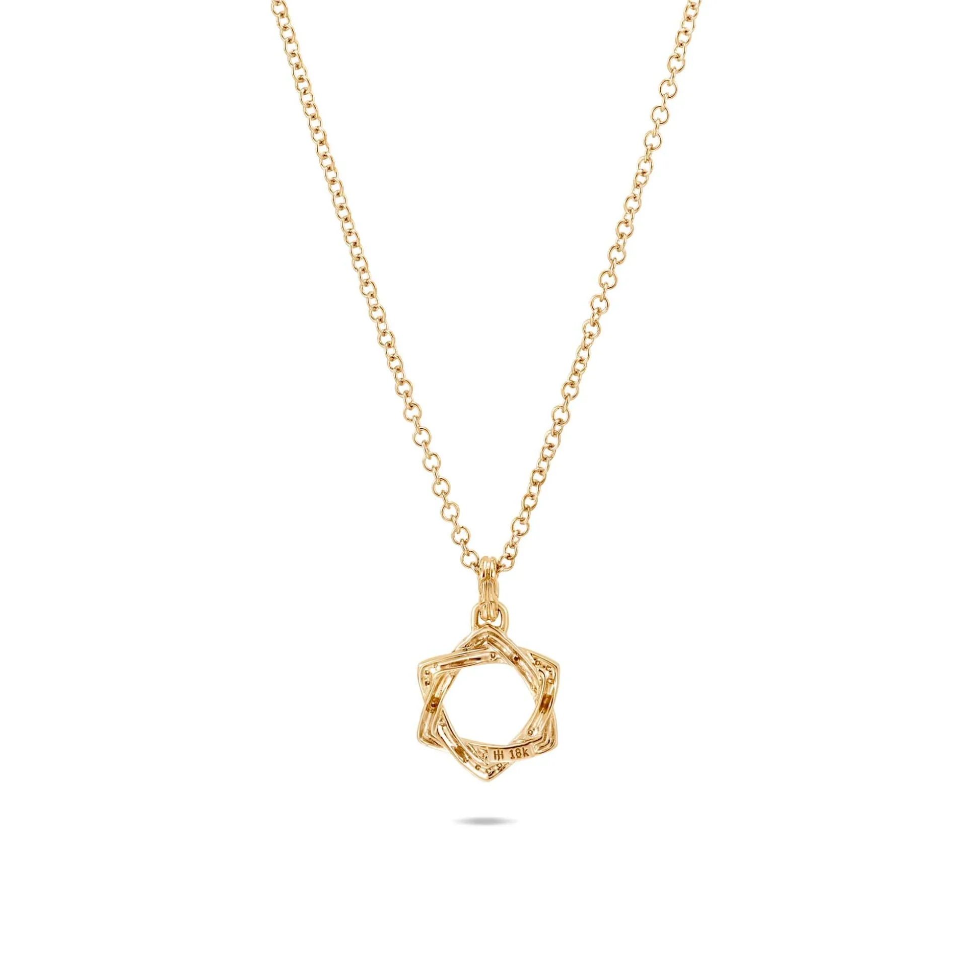 Women John Hardy Pendants^Star Of David Pendant Neckalce, Gold, Diamonds