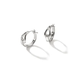 Women John Hardy Statement^Surf Hoop Earring, Sterling Silver, Small