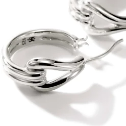 Women John Hardy Statement^Surf Hoop Earring, Sterling Silver, Small