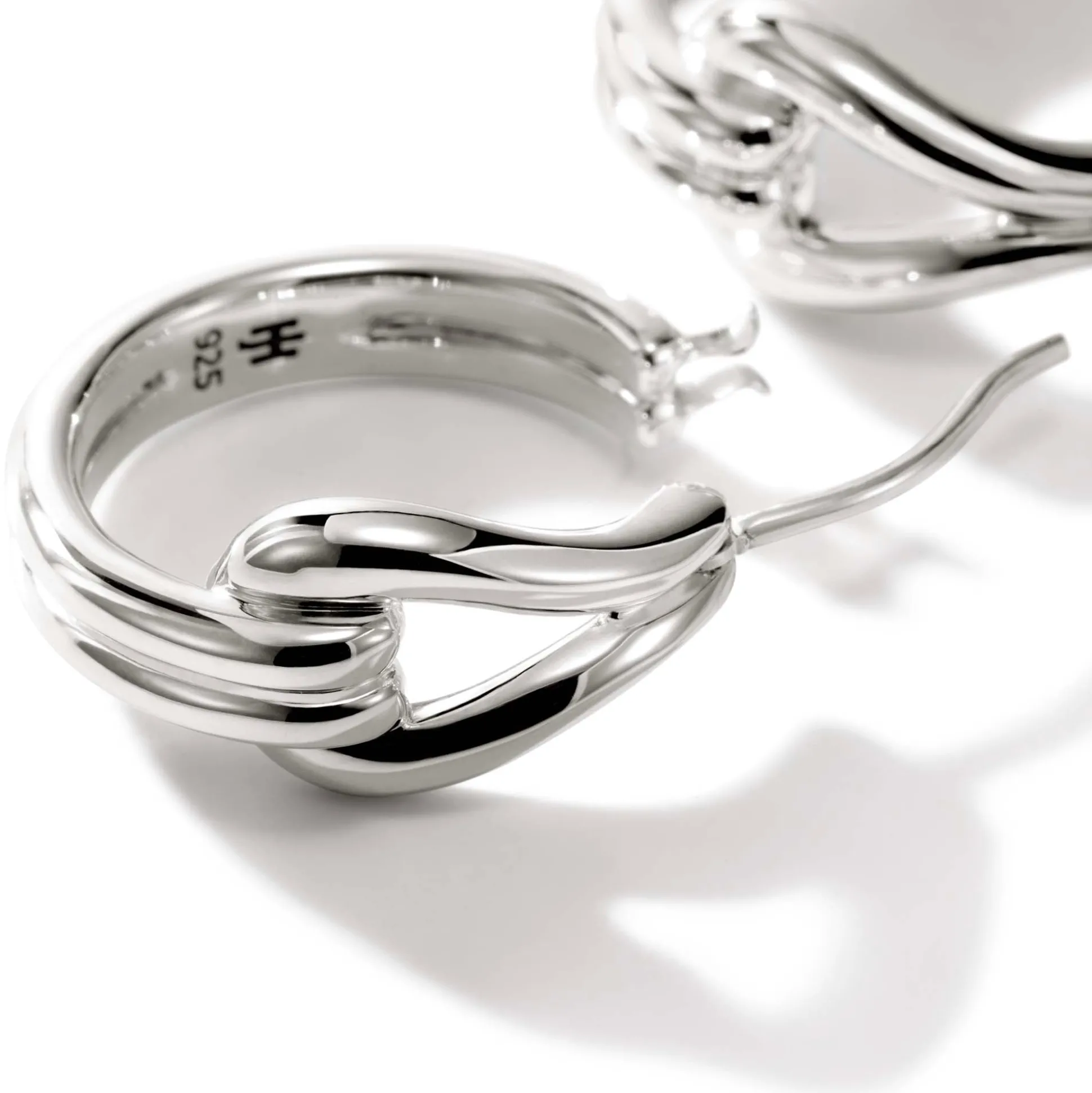 Women John Hardy Statement^Surf Hoop Earring, Sterling Silver, Small