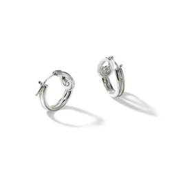 Women John Hardy Statement^Surf Hoop Earring, Sterling Silver, Small