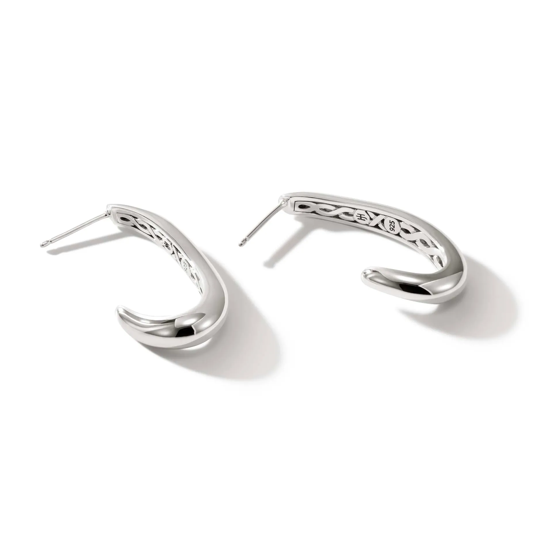 Women John Hardy Statement^Surf J Hoop Earring, Sterling Silver