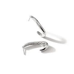 Women John Hardy Statement^Surf J Hoop Earring, Sterling Silver