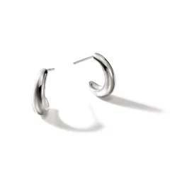 Women John Hardy Statement^Surf J Hoop Earring, Sterling Silver, Small