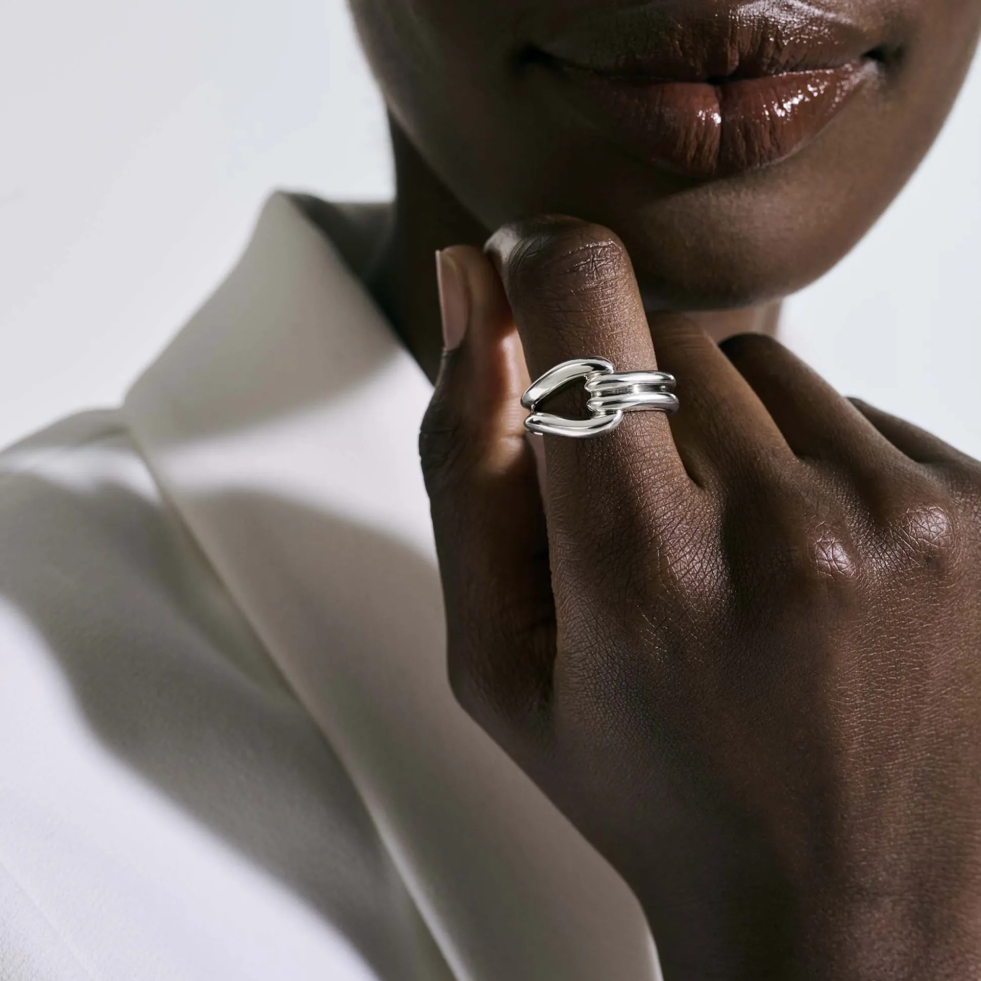 Women John Hardy Statement^Surf Link Ring, Sterling Silver