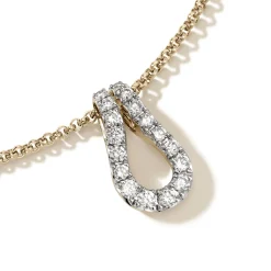 Men John Hardy Tags & Pendants^Surf Pendant Necklace, Gold, Diamonds