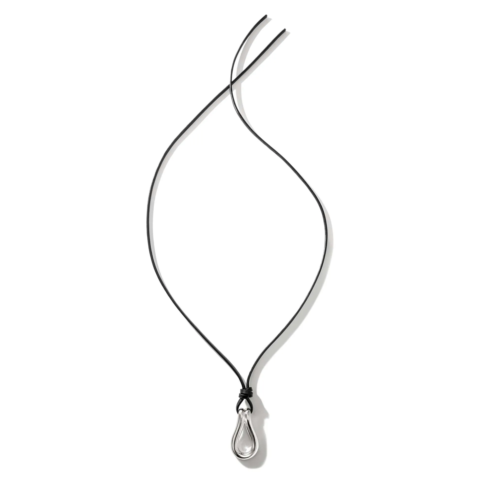 Men John Hardy Tags & Pendants^Surf Pendant Necklace, Silver, Leather