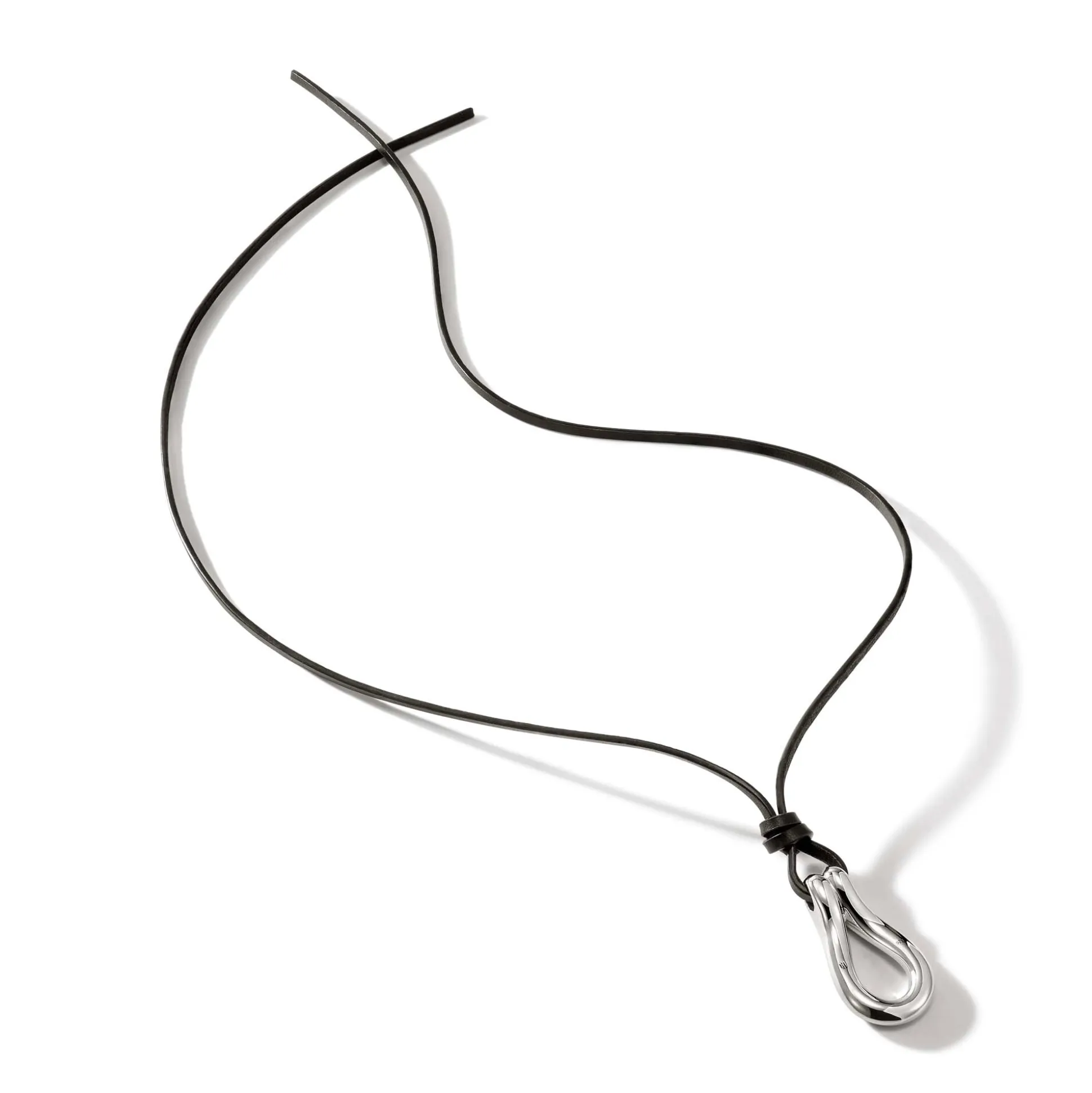 Men John Hardy Tags & Pendants^Surf Pendant Necklace, Silver, Leather