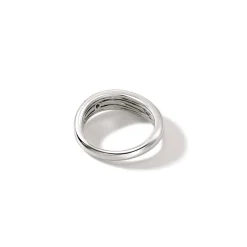 Men John Hardy Bands^Surf Ring, Silver, Diamonds