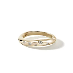 Men John Hardy Bands^Surf Ring, Sterling Silver, Diamonds, Slim