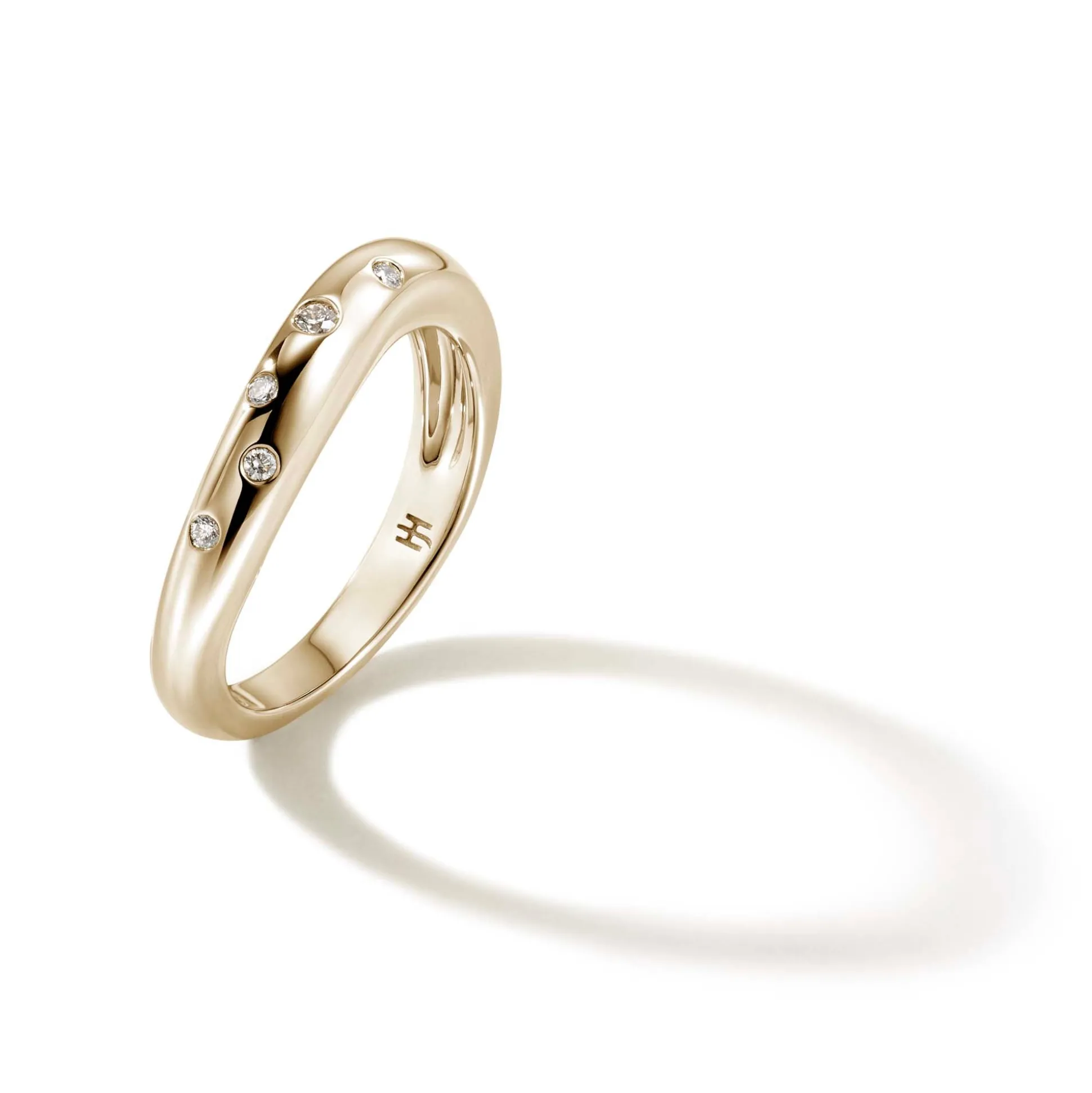 Men John Hardy Bands^Surf Ring, Sterling Silver, Diamonds, Slim