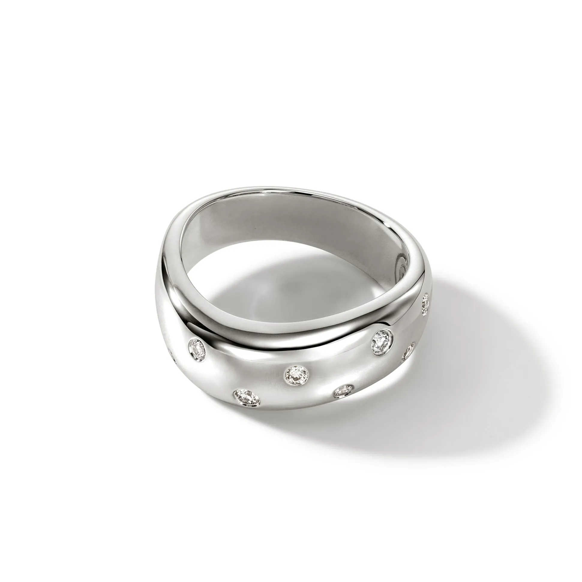 Men John Hardy Bands^Surf Ring, Sterling Silver, Diamonds, Wide
