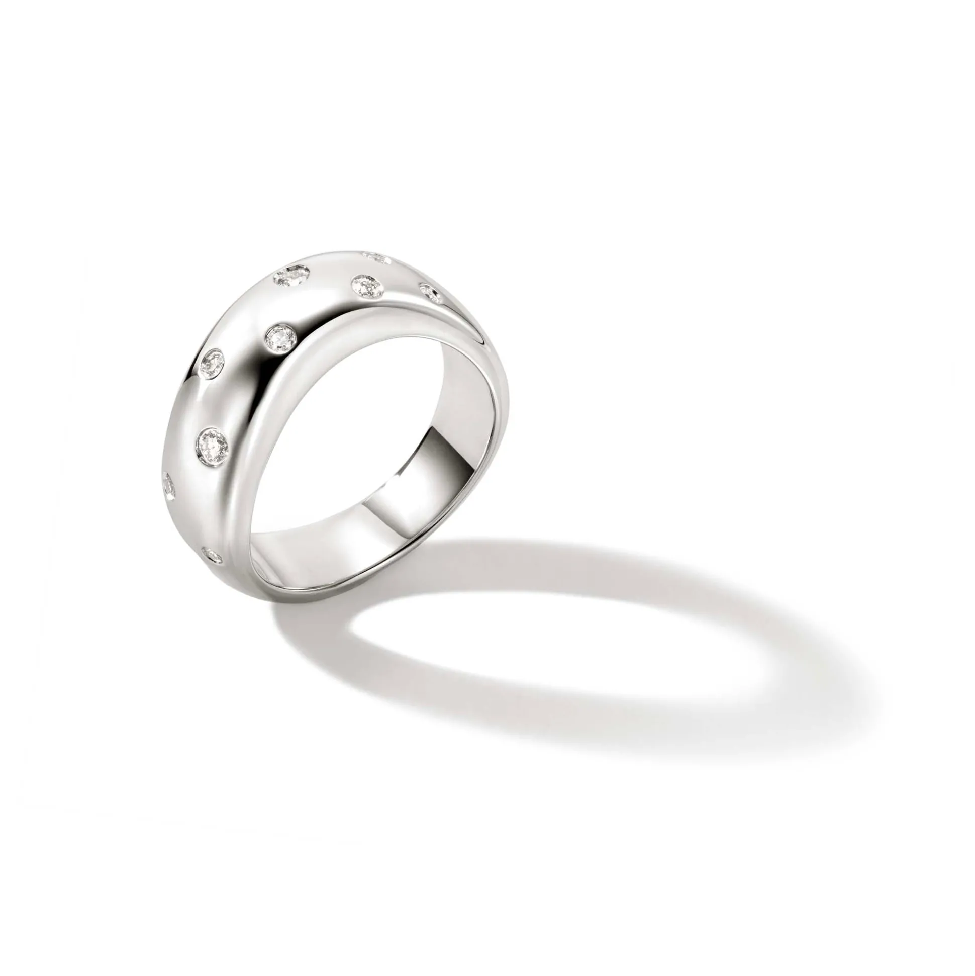 Men John Hardy Bands^Surf Ring, Sterling Silver, Diamonds, Wide
