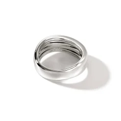 Men John Hardy Bands^Surf Ring, Sterling Silver, Diamonds, Wide