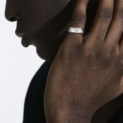 Men John Hardy Bands^Surf Ring, Sterling Silver, Diamonds, Wide